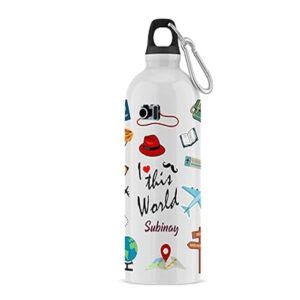 Personalized Aluminium Sipper/Water Bottle – 750 ML – Best Happy Birthday Gift/Return Gift for Kids